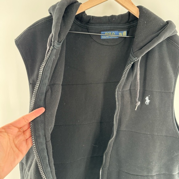 Polo Ralph Lauren Hooded Sweat Quilted Cotton Vest Size XXL - Picture 5 of 11